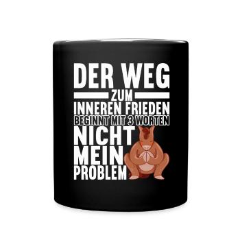 Lustige Sprüche Sarkasmus Yoga - Tasse einfarbig - Schwarz - Vorne