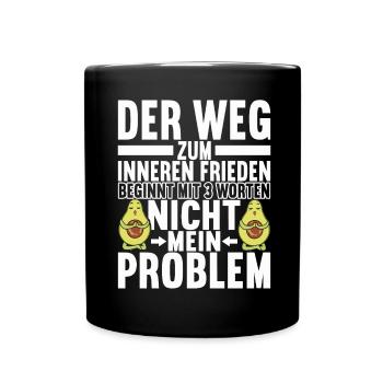 Lustige Sprüche Sarkasmus Yoga - Tasse einfarbig - Schwarz - Vorne