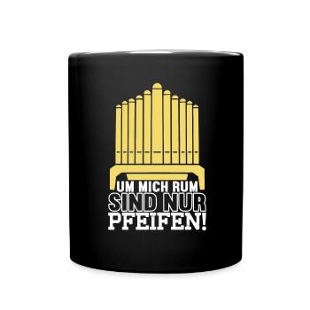 Orgel Organist - Tasse einfarbig - Schwarz - Vorne