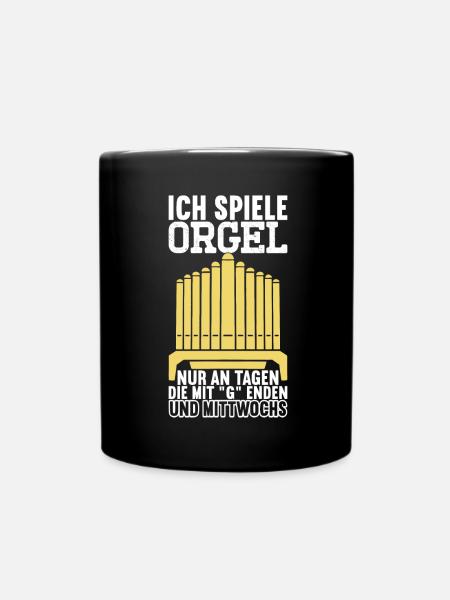 Orgel Organist - Tasse einfarbig - Schwarz