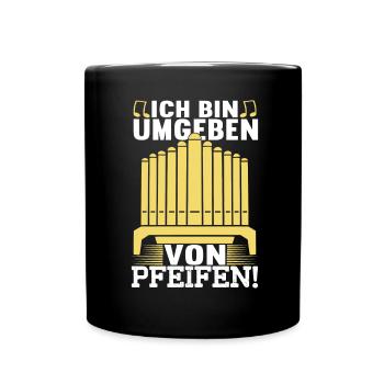Orgel Organist - Tasse einfarbig - Schwarz - Vorne