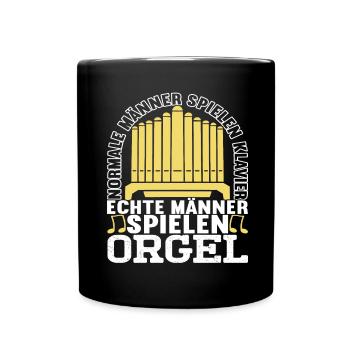 Orgel Organist - Tasse einfarbig - Schwarz - Vorne