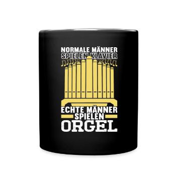 Orgel Organist - Tasse einfarbig - Schwarz - Vorne
