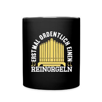 Orgel Organist - Tasse einfarbig - Schwarz - Vorne