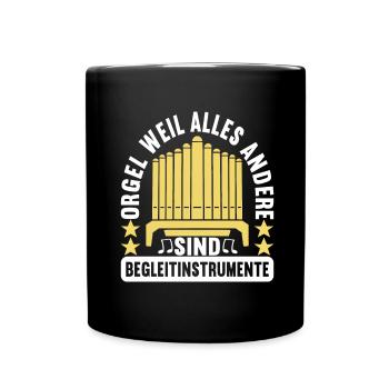 Orgel Organist - Tasse einfarbig - Schwarz - Vorne