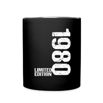 42e anniversaire 1980 - Idée cadeau disant cadeau - Mug uni - noir - Devant