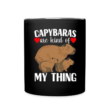 Capybara Wasserschwein - Mug uni - noir - Devant