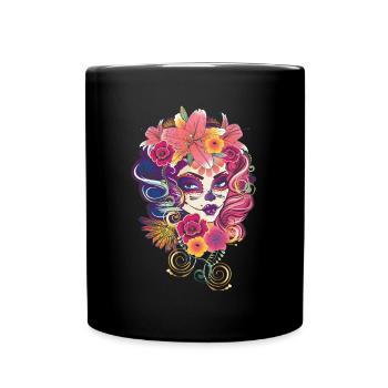 La Catrina Jour du Crâne de Sucre Mort - Mug uni - noir - Devant