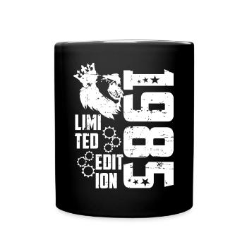1985 Geboren Limited Edition - Tasse einfarbig - Schwarz - Vorne