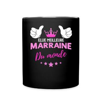 Elue Meilleure Marraine Du Monde - Mug uni - noir - Devant