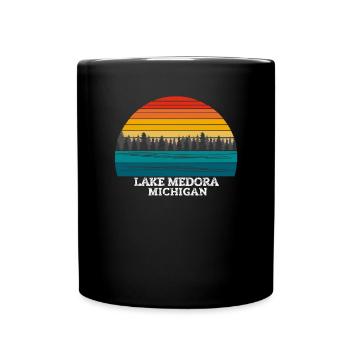 Lac Medora Michigan - Mug uni - noir - Devant