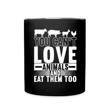 Vegan Vegetarians - Full Colour Mug - black - Front