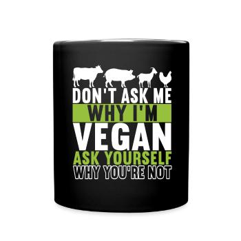 Vegan Vegetarians - Full Colour Mug - black - Front