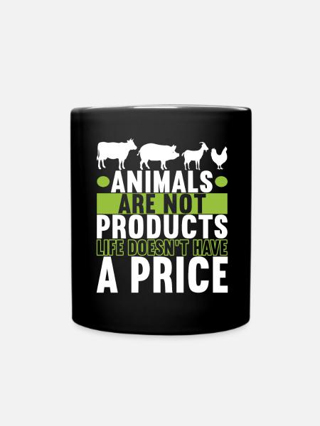 Vegan Vegetarier - Tasse einfarbig - Schwarz