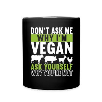 Vegan Vegetarians - Full Colour Mug - black - Front