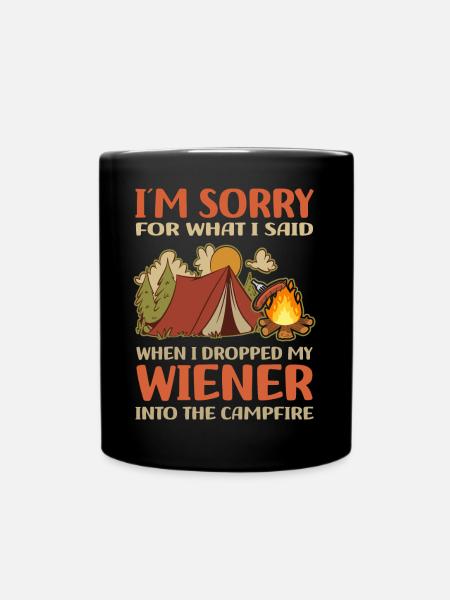 Camping - Tasse einfarbig - Schwarz