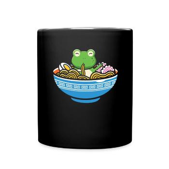 Ramen Frosch Japan Kawaii - Tasse einfarbig - Schwarz - Vorne