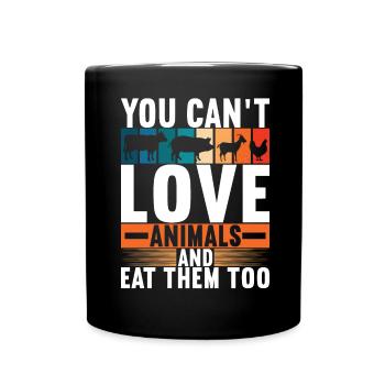 Vegan Vegetarians - Full Colour Mug - black - Front