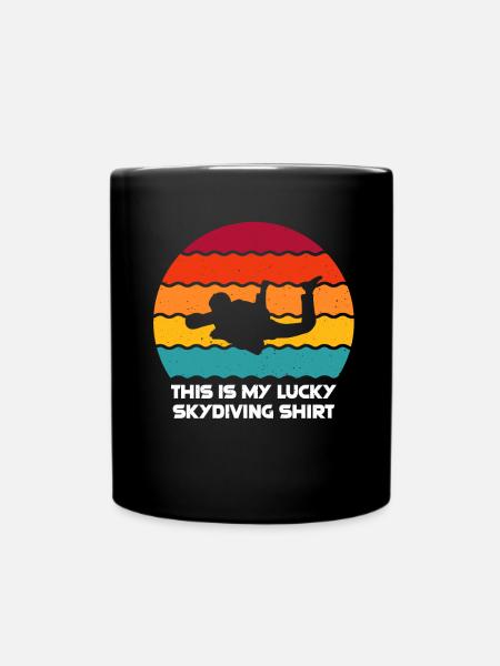 Sky Diving - Tasse einfarbig - Schwarz