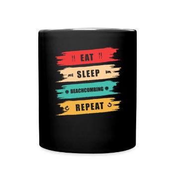 Peignage de plage - Mug uni - noir - Devant