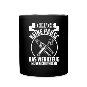 Lustige Handwerker Geschenkidee - Tasse einfarbig - Schwarz - Vorne