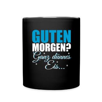 Genervter Morgenmuffe - Tasse einfarbig - Schwarz - Vorne
