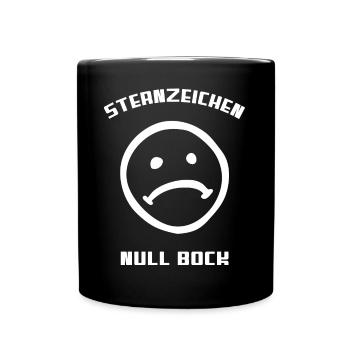 Astrologie Sarkasmus Sternzeichen Null Bock - Tasse einfarbig - Schwarz - Vorne