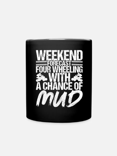 Quad Bike Quadfahrer - Tasse einfarbig - Schwarz