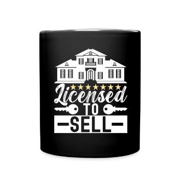 Real estate broker Markler Real Estate - Full Colour Mug - black - Front