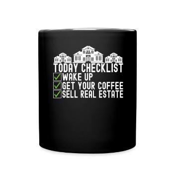 Real estate broker Markler Real Estate - Full Colour Mug - black - Front