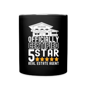 Real estate broker Markler Real Estate - Full Colour Mug - black - Front