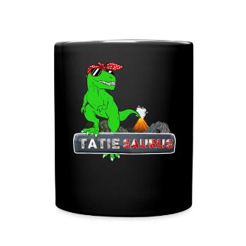 Tatie Saurus Humour Tati Cadeau Drôle Dinosaure - Mug uni - noir - Devant