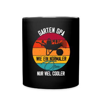 Garten Opa - Tasse einfarbig - Schwarz - Vorne