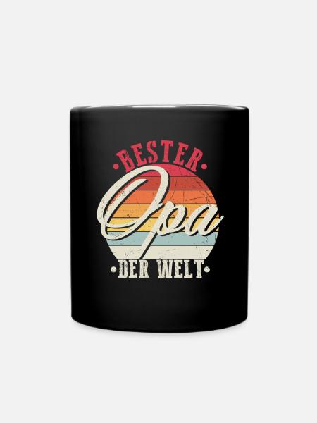 Bester Opa - Tasse einfarbig - Schwarz