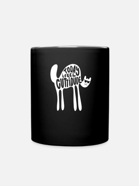 Katze fühlt sich Cuttidude - Tasse einfarbig - Schwarz