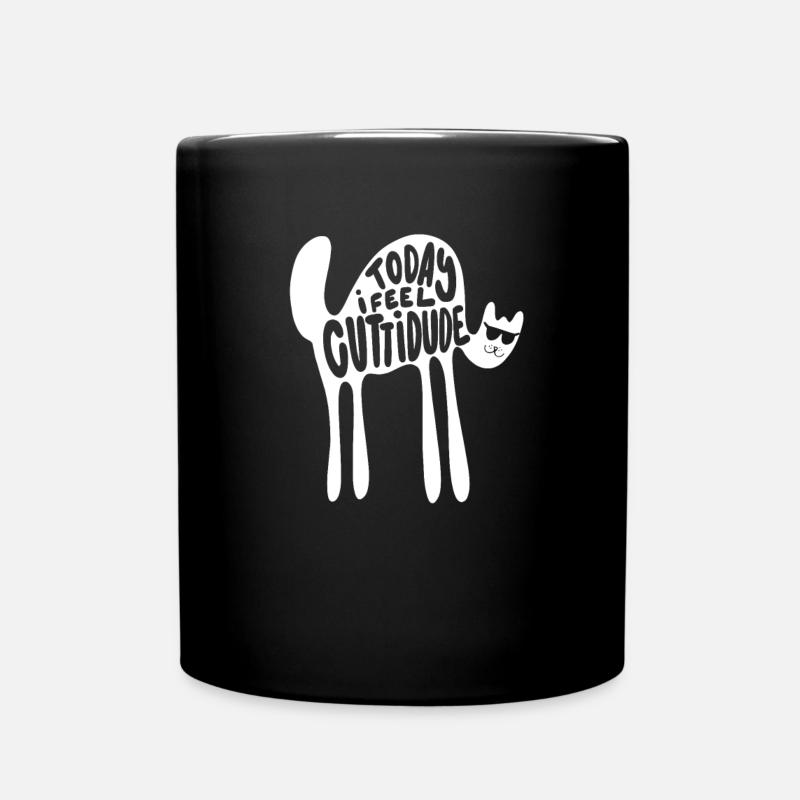 Katze fühlt sich Cuttidude - Tasse einfarbig - Schwarz