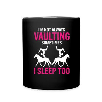 Voltigieren Reitsport Akrobatik reiten Schule - Tasse einfarbig - Schwarz - Vorne