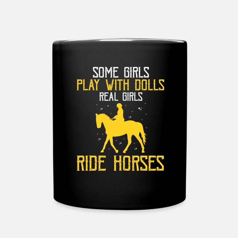 Chevaux Filles - Mug uni - noir