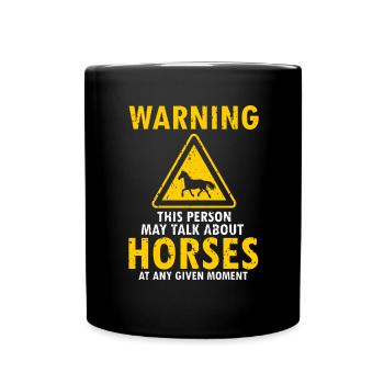 Drôle de cheval Sports équestres Chevaux Dictons Cadeau - Mug uni - noir - Devant