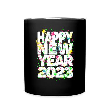Fête du Nouvel An Bonne Année 2023 - Mug uni - noir - Devant