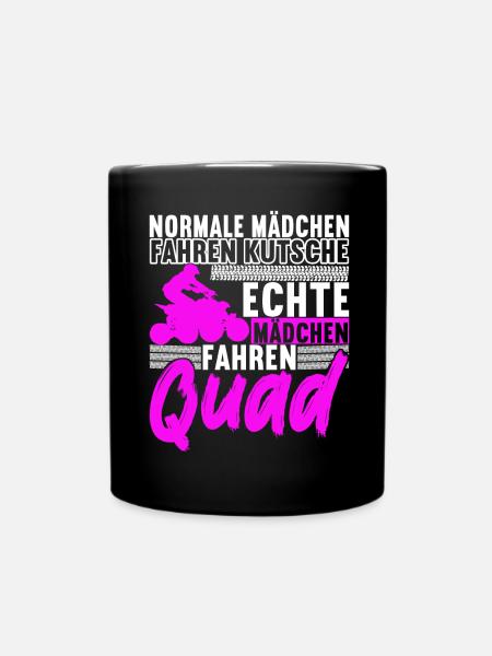 Quad Bike Quadfahrer - Tasse einfarbig - Schwarz