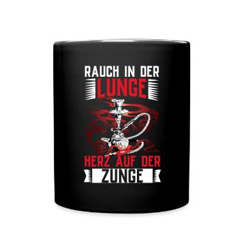 Shisha Doppelapfel Hookah Rauchen Tabak Vape Kohle - Tasse einfarbig - Schwarz - Vorne