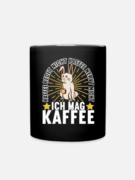Kaffee Kaffeetrinker - Tasse einfarbig - Schwarz