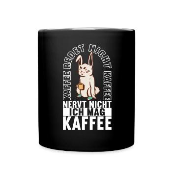 Kaffee Kaffeetrinker - Tasse einfarbig - Schwarz - Vorne