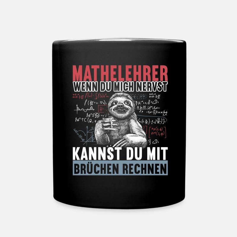 Mathe Mathelehrer - Tasse einfarbig - Schwarz