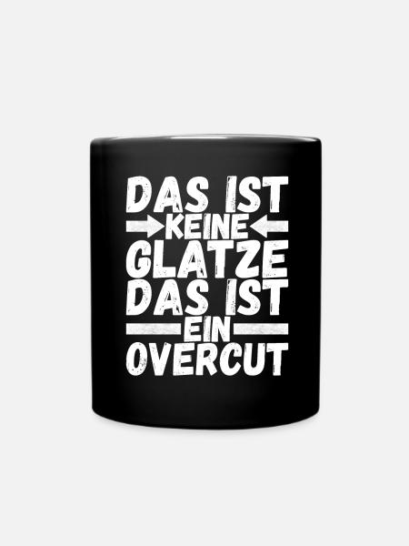 Glatze Glatzkopf - Tasse einfarbig - Schwarz