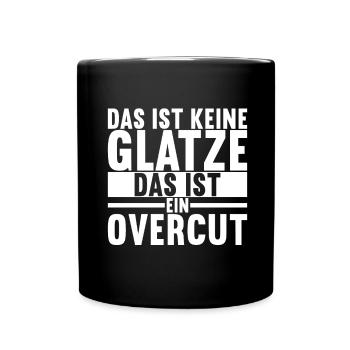 Glatze Glatzkopf - Tasse einfarbig - Schwarz - Vorne