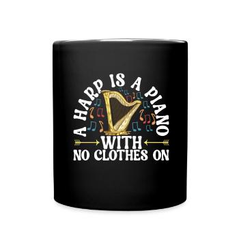 Harp Harp Player - Full Colour Mug - black - Front