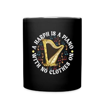 Harp Harp Player - Full Colour Mug - black - Front