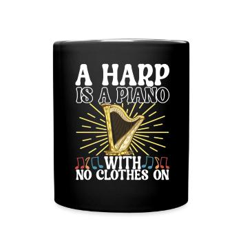 Harp Harp Player - Full Colour Mug - black - Front